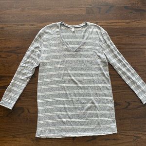 BP Cozy Stripe V-Neck Tunic
